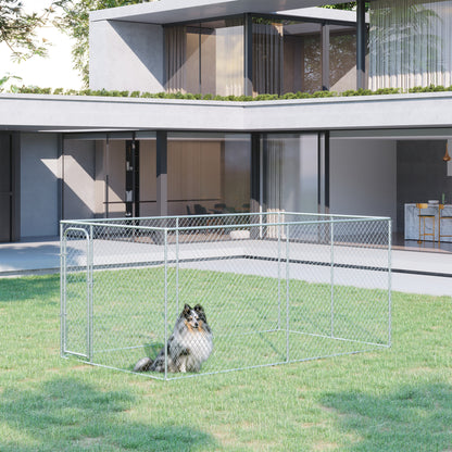 PawHut 99 Sq. Ft. Dog Playpen Outdoor with Galvanized Steel Frame, for Small and Medium Dogs, 13.1' x 7.5' x 6'