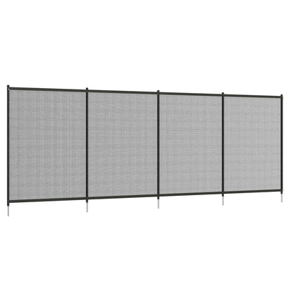 Outsunny 4 Panel Swimming Pool Fence, Aluminium Rustproof Pool Fencing, 4' x 12', Black