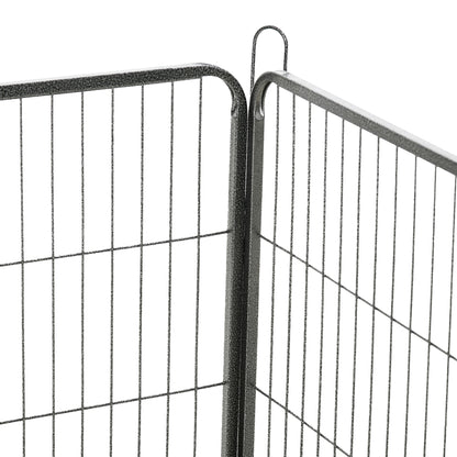 PawHut Heavy Duty Pet Playpen, 16 Panels Steel Dog Fence Puppy Exercise Pen with 2 Doors Locking Latch, 31.5" Height