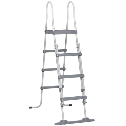 Outsunny 70" Above Ground Pool Ladder for 48" Pool Wall Height, Grey