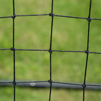 HOMCOM Volleyball Rebounder Net Football Training Aid Kickback Target Play Black