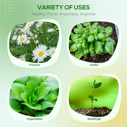 Outsunny Rattan Raised Garden Boxes, Elevated Flower Beds with Storage Shelf for Herbs, Flowers, Vegetables, Mixed Grey