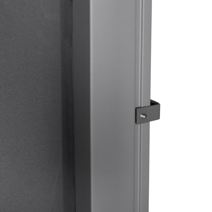 Outsunny 118" x 71" Outdoor Folding Privacy Screen Retractable Side Awning Patio with Resistance to UV Rays and Wind Grey