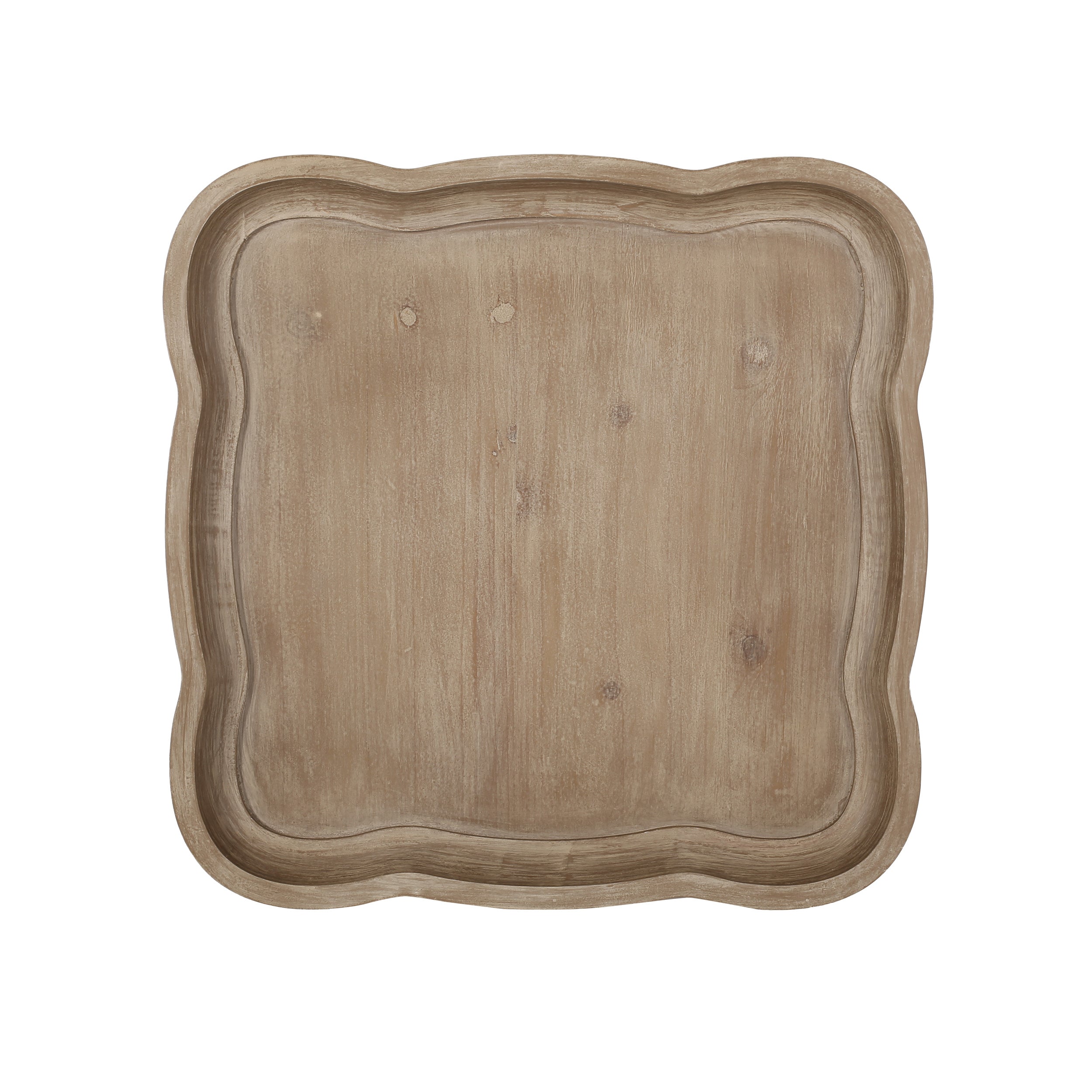 Acacia Wood Accent Table with Smooth Walnut Finish, No Assembly Required, 19" L x 19" W x 25" H, Natural