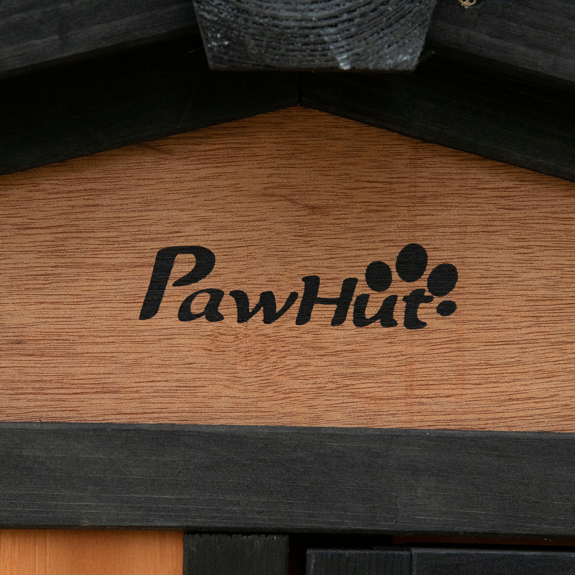 PawHut 69" Wooden Rabbit Hutch Pet Playpen Bunny House Enclosure with Run Box, Slide-out Tray, Ramp, for Rabbits and Small Animals, Black