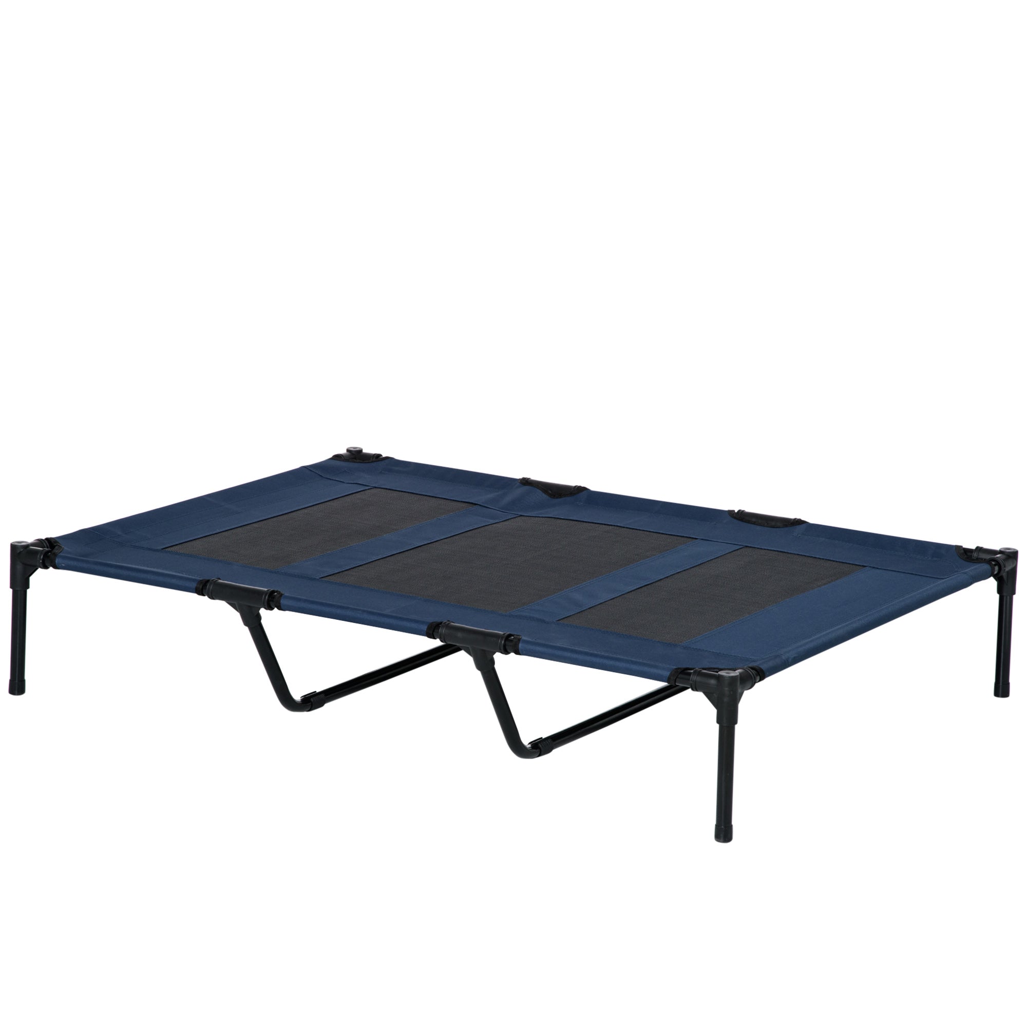 PawHut 48" X 36" X 9" Elevated Pet Bed with Carrying Bag, Dark Blue