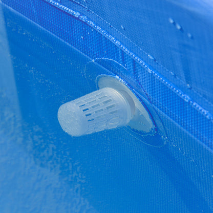 Outsunny 8.3ft x 5ft x 26in Frame Above Ground Swimming Pool Set with Filter Pump Filter Cartridge Reinforced Sidewalls Blue