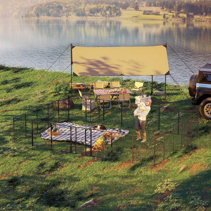 PawHut 24 Panels 39" Height Heavy Duty Dog Playpen for Small Medium Large Dogs, Black