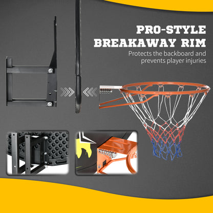 Soozier Wall Mounted Basketball Hoop, Mini Basketball Hoop and Backboard for Kids and Adults