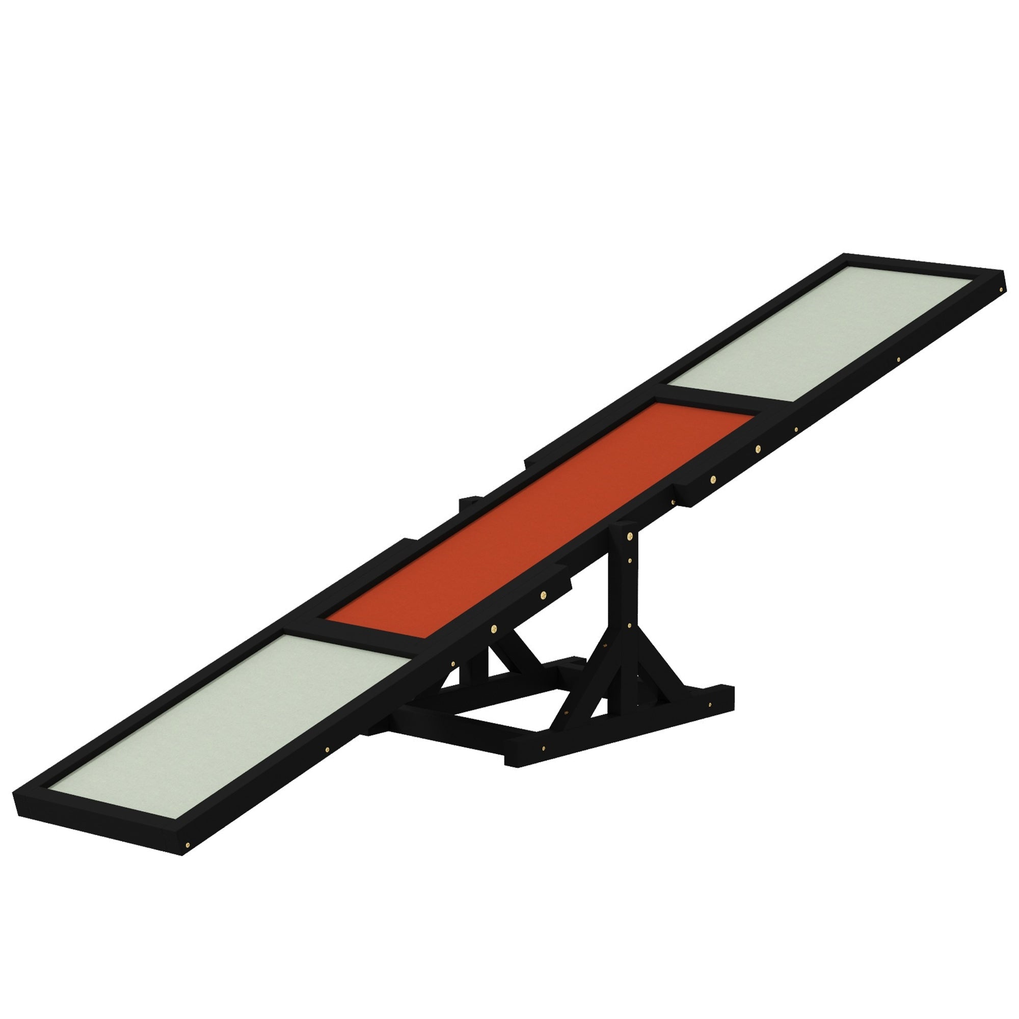 PawHut Wood Pet Seesaw, Dog Agility Training Equipment for Obedience Training, Weather Resistant, Black