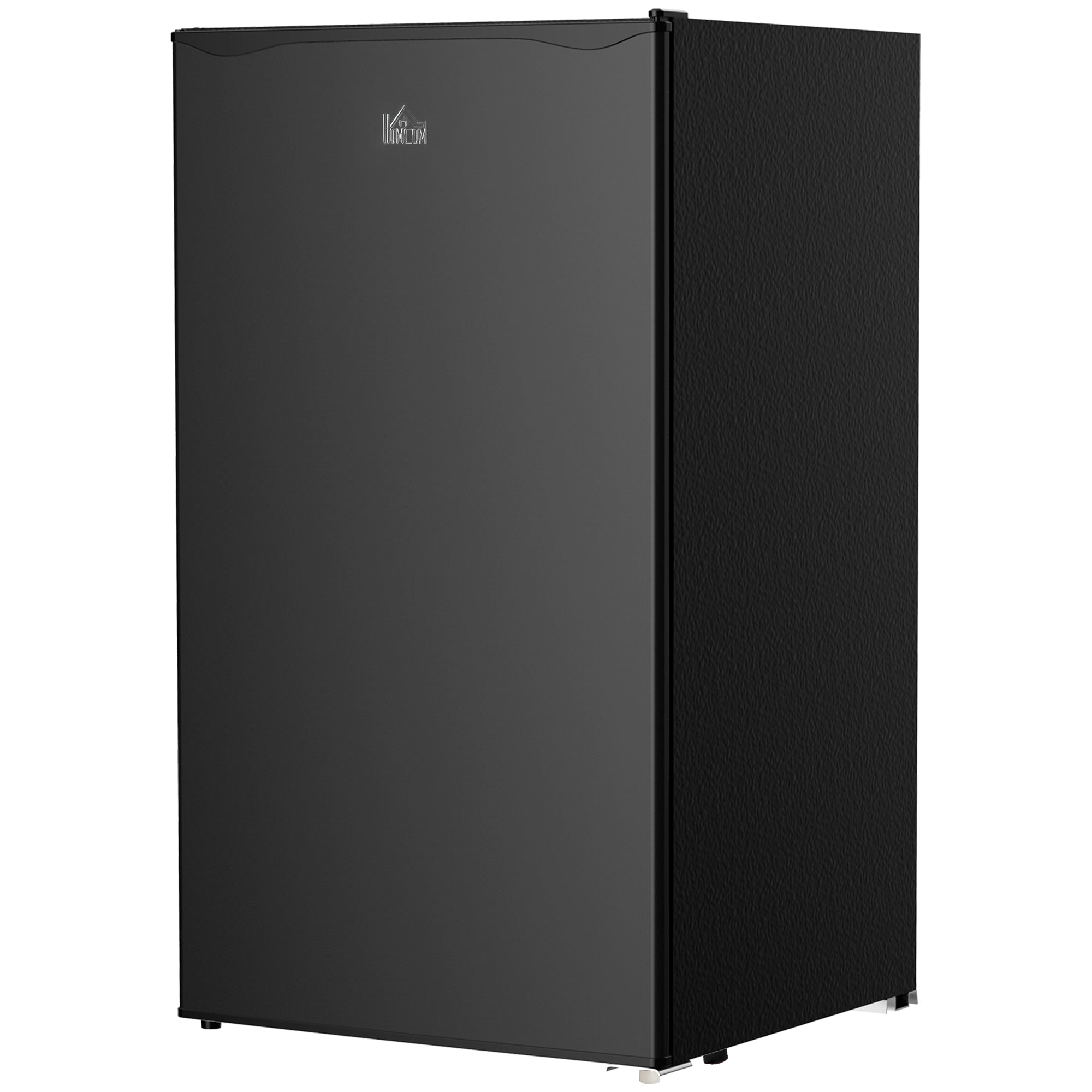 HOMCOM Compact Refrigerator, Mini Fridge with Freezer, Adjustable Shelf, Mechanical Thermostat and Reversible Door, Black