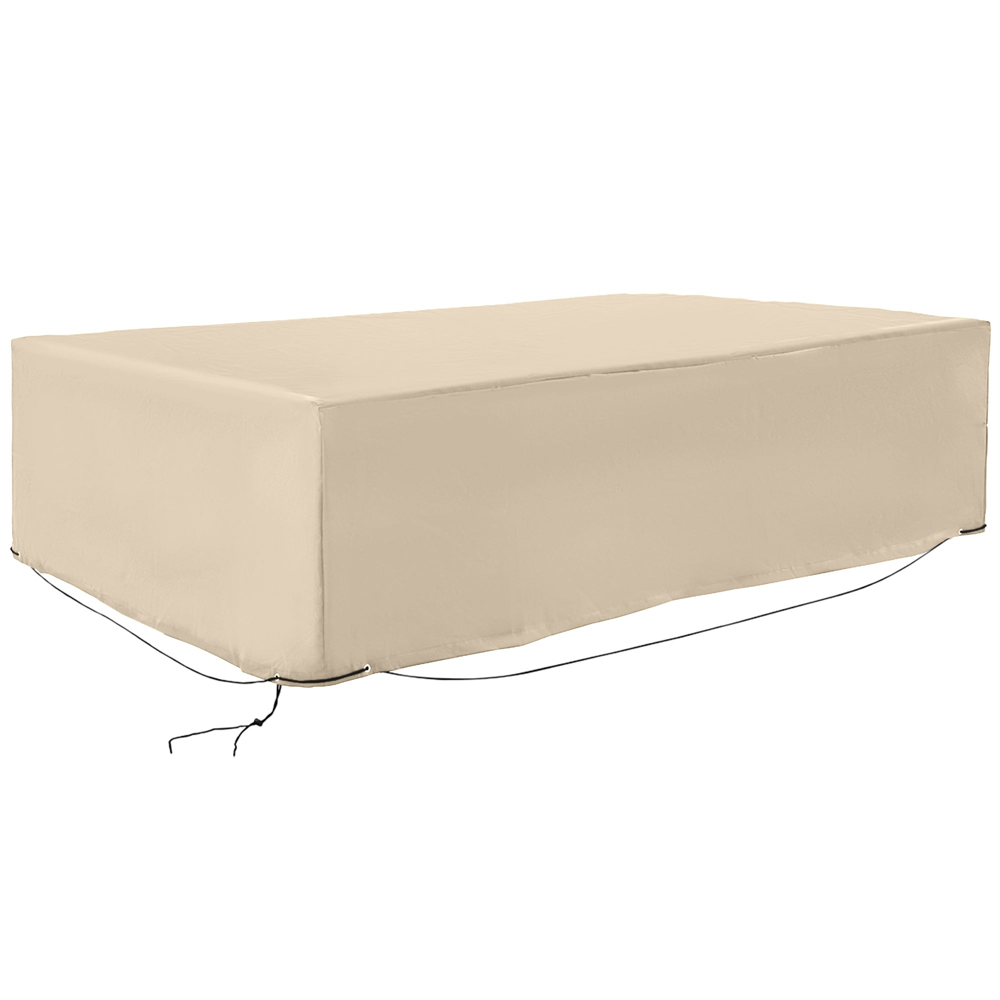 Outsunny Patio Furniture Covers, Waterproof, Windproof and Anti-UV 300D Oxford Fabric Large Outdoor Furniture Cover for Outdoor Sectional Sofa Set, 97" x 65" x 26", Beige