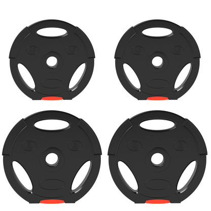 Soozier 1-Inch Weight Plates, Barbell Weights Set for Weightlifting and Strength Training, 2 x 11lbs + 2 x 5.5lbs