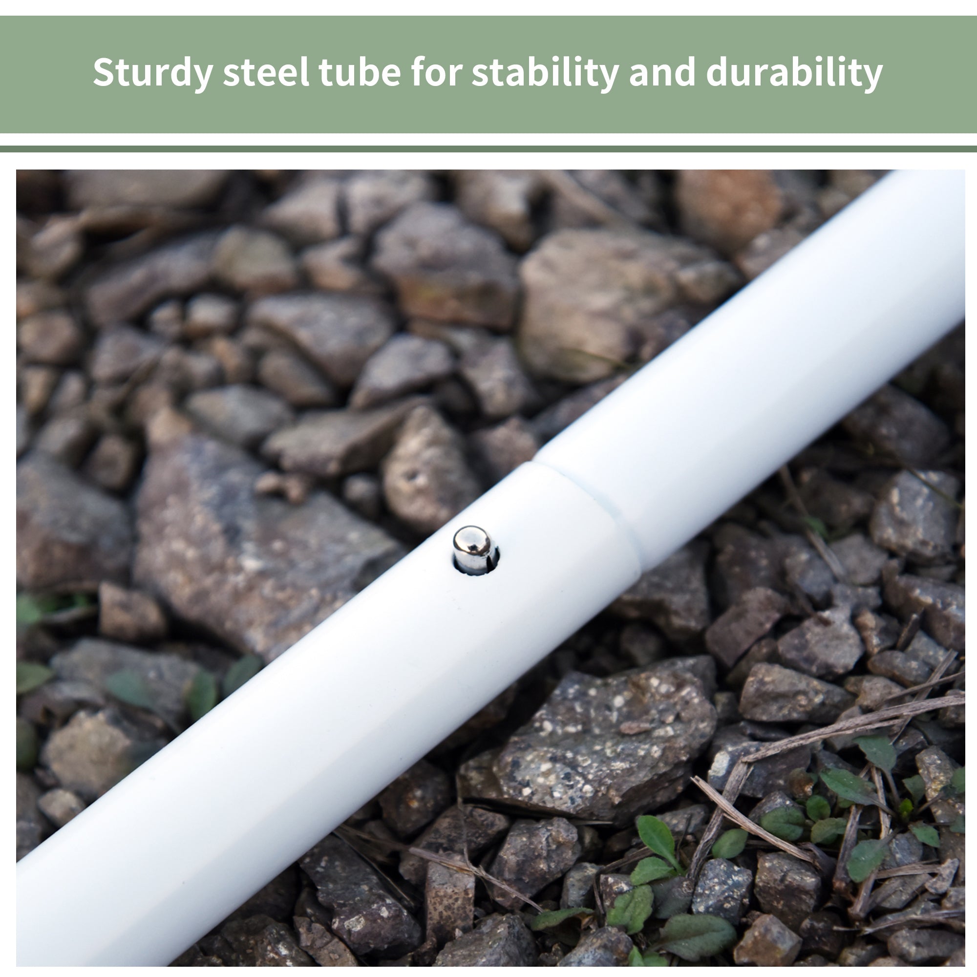 Outsunny Sun Sail Shade Support Pole Adjustable Height Support