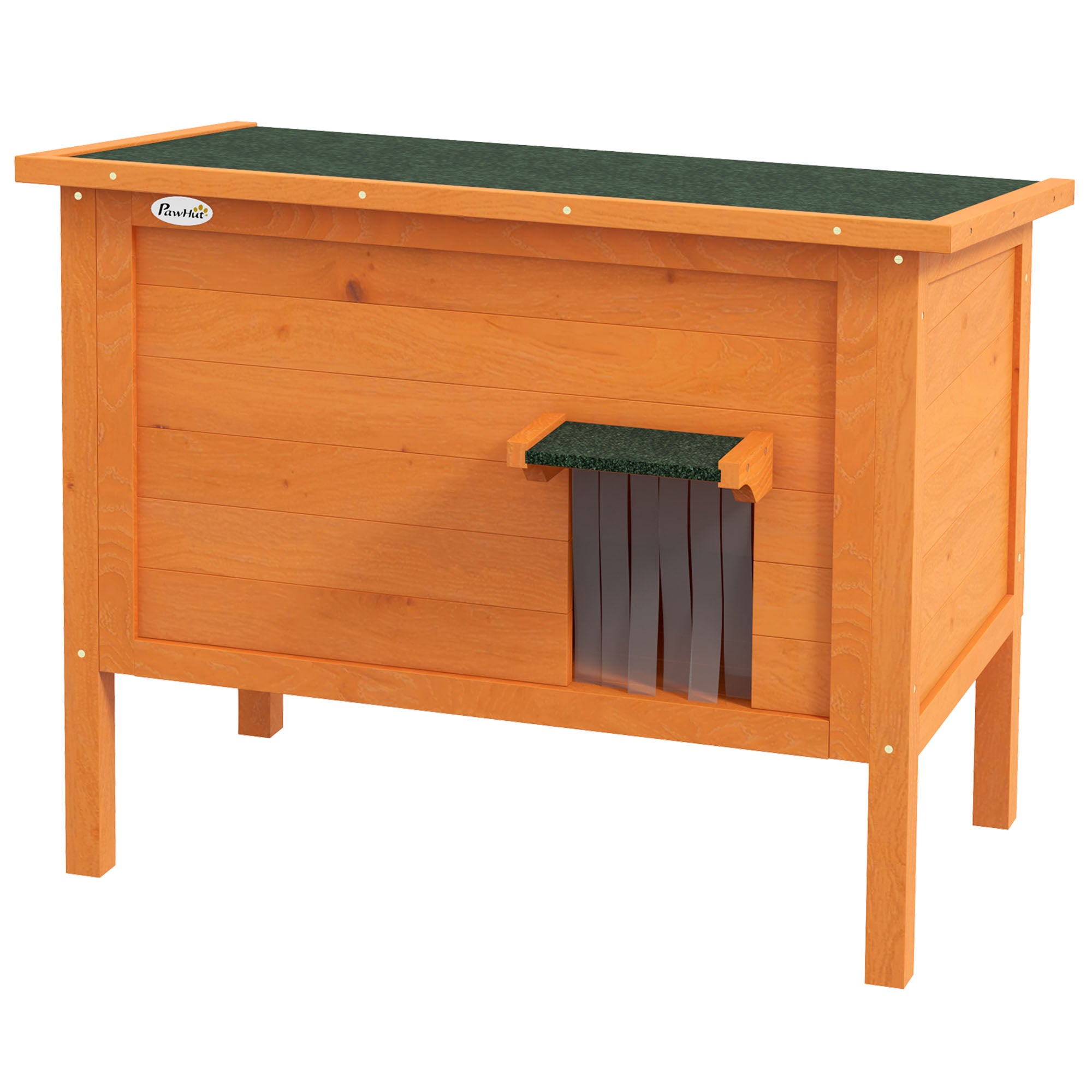 PawHut Outdoor Insulated Cat House with Asphalt Roof, Removable Floor, for Cats, Small Animals