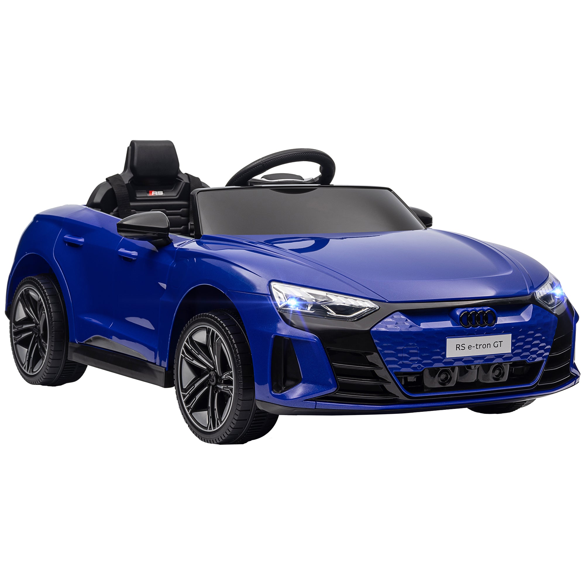 Aosom 12V Audi RS e-tron GT Licensed Kids Ride on Car, Battery Powered Electric Car with Remote Control, Navy Blue