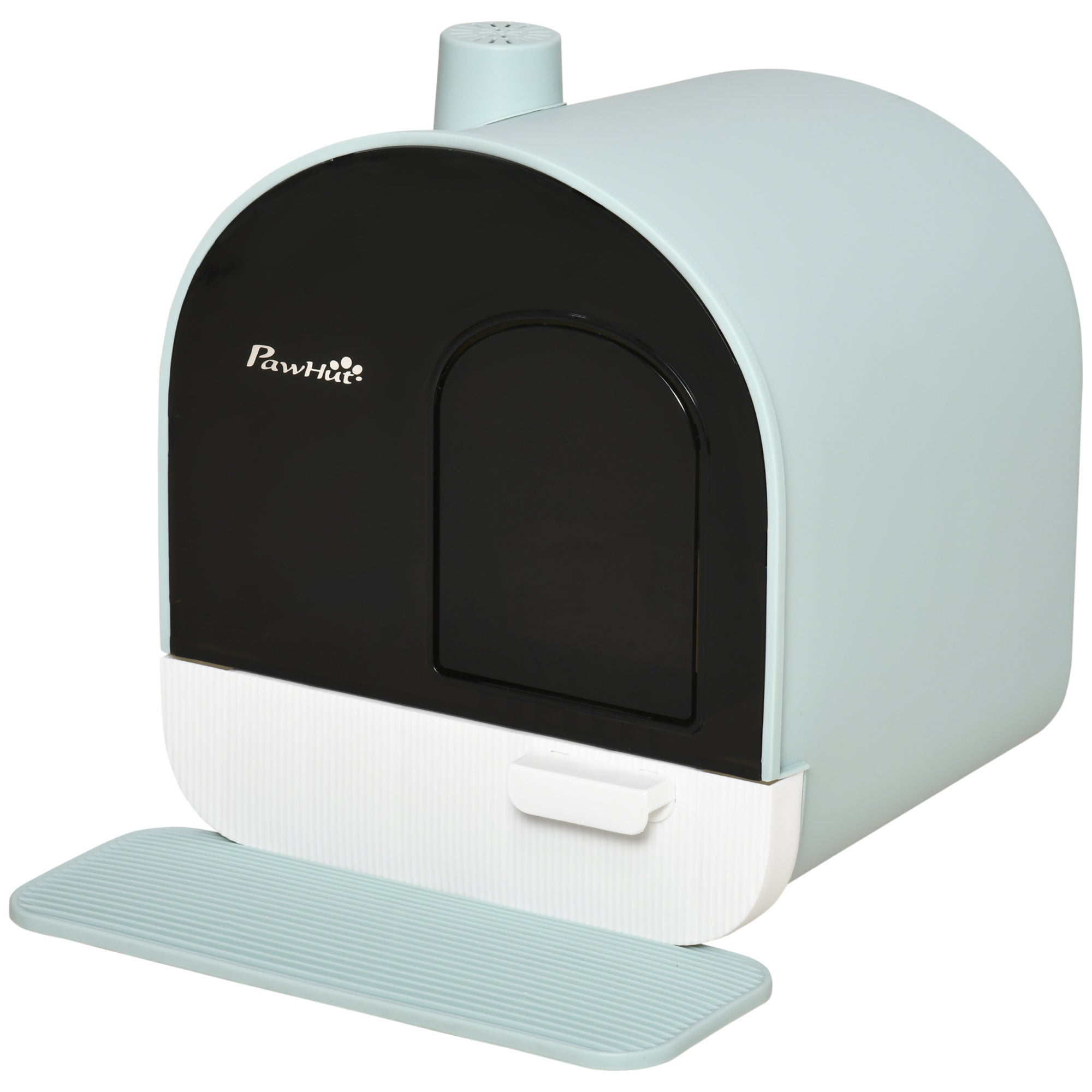 PawHut Cat Litter Box with Lid, Removable Tray, Scoop, Filter, Green