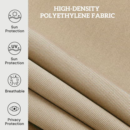 Outsunny 8' x 6' Patio Door Blinds, Outdoor Roller Shades, Cordless Roll Up Shade for Porch Gazebo, Beige