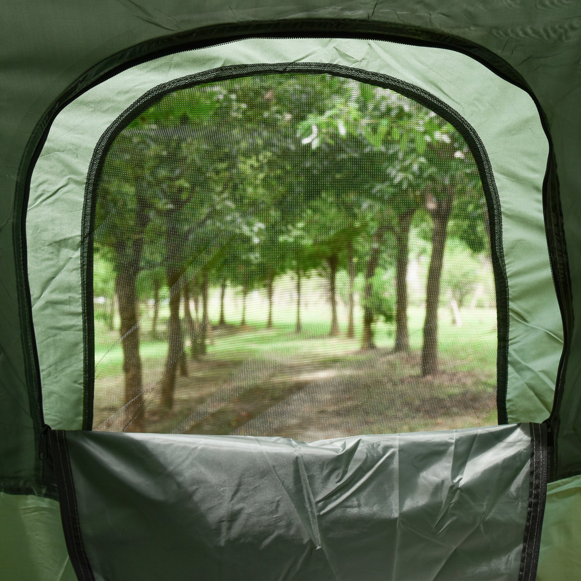 Outsunny Hiking Tent Camping Bed Cot Combo Portable w/ Sleep Bag Mattress