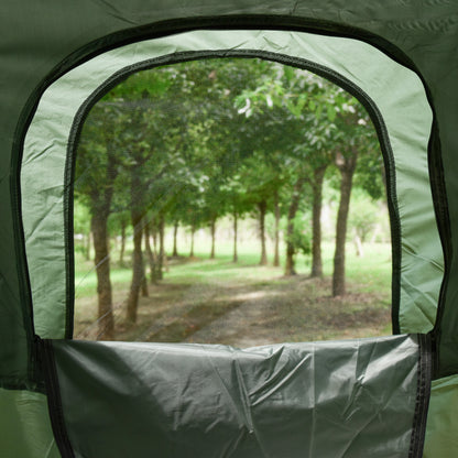 Outsunny Hiking Tent Camping Bed Cot Combo Portable w/ Sleep Bag Mattress