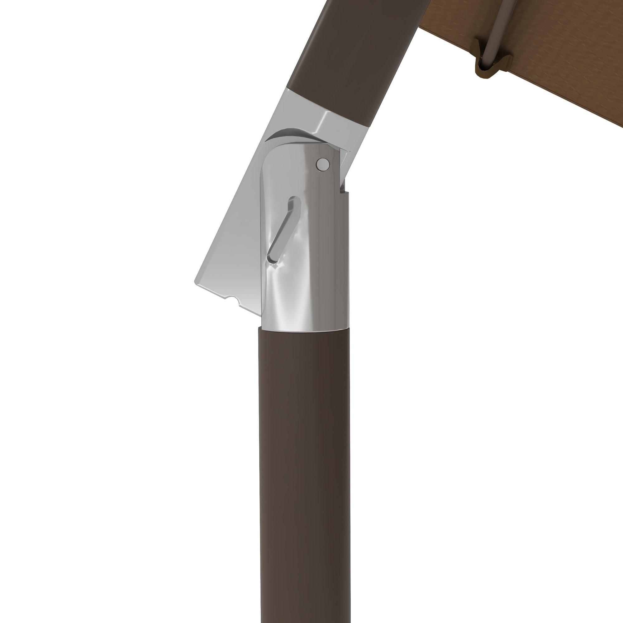 Outsunny 9 x 9 ft Outdoor Umbrella with Tilt, Patio Market Table Umbrella Parasol with Crank, Deep Brown