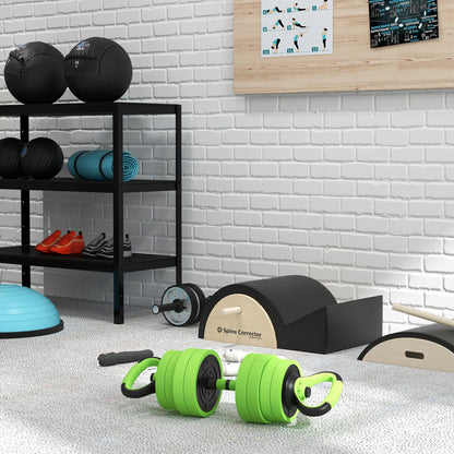 Soozier 44lbs 4-in-1 Adjustable Weight Dumbbell Set, Barbell, Kettlebell, Push Up Stand, Green
