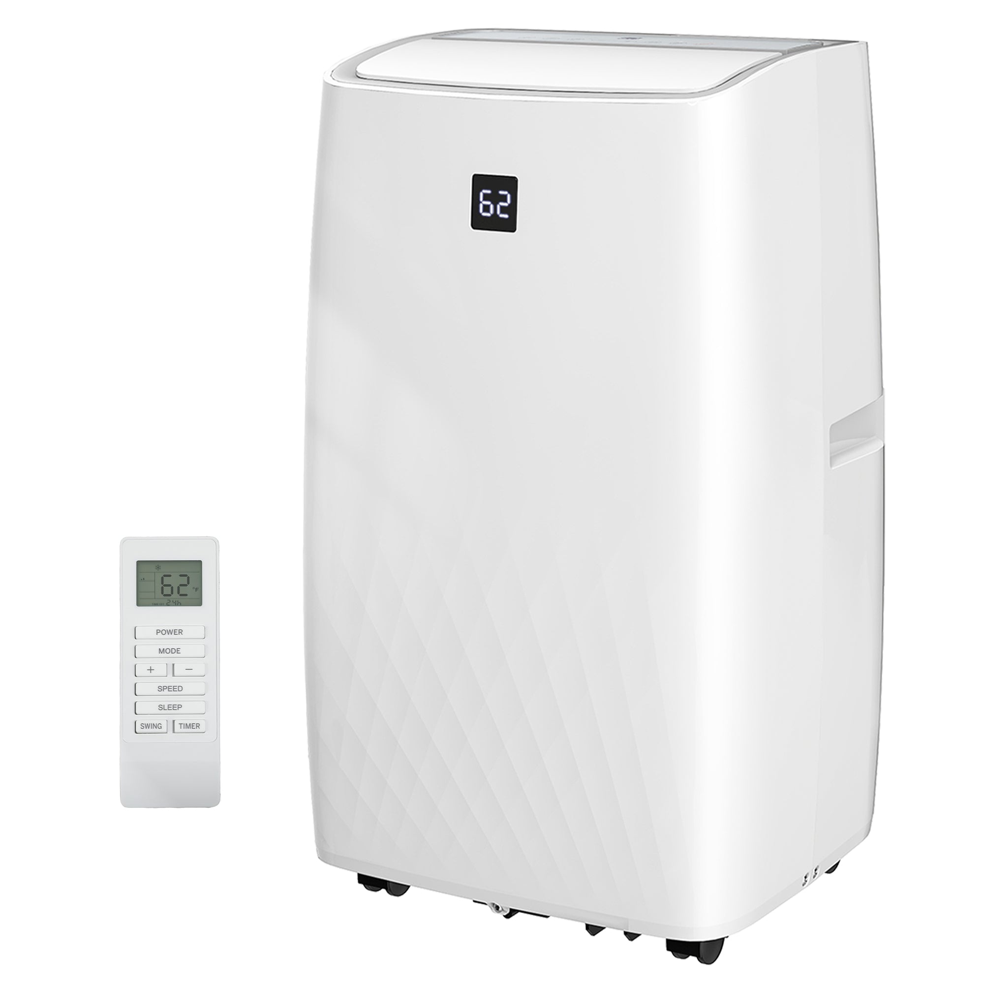 HOMCOM 14000 BTU Portable Air Conditioner, AC Unit with Cool, Dehumidifier, Fan, 700 Sq. ft, 24H Timer On Off, Window Kit