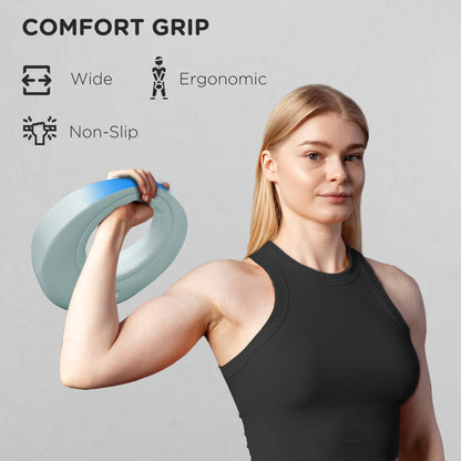 Soozier 13lbs Kettlebell, Soft Kettle Bell with Wide Handle for Home Gym Weight Lifting and Strength Training, Light Grey