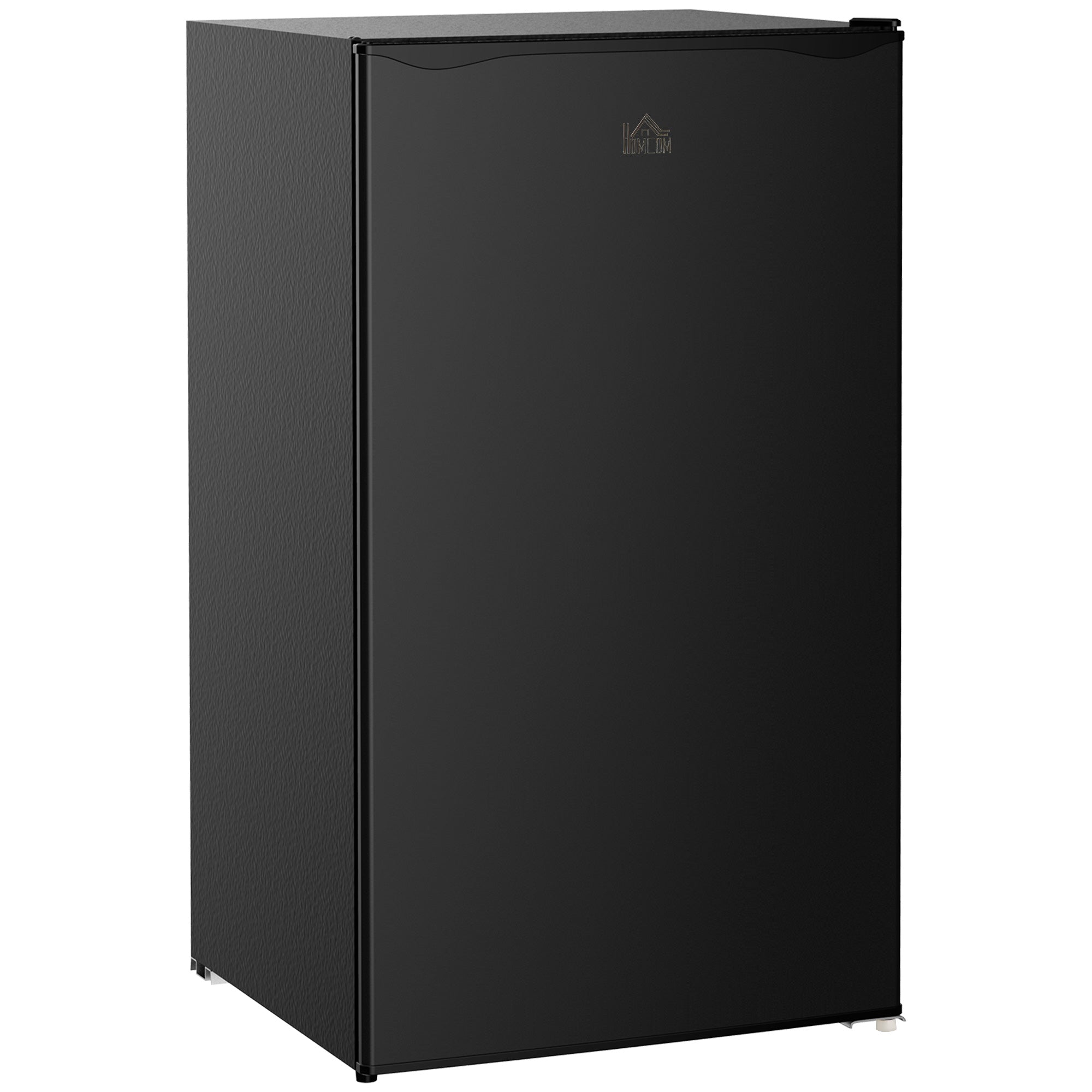 HOMCOM Compact Refrigerator, Mini Fridge with Freezer, Adjustable Shelf, Mechanical Thermostat and Reversible Door, Black