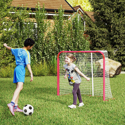 Soozier Hockey Net, Easy Set Up Hockey Goal with Steel Frame, PE Mesh, Outdoor Hockey Training Equipment for Garden, Backyard