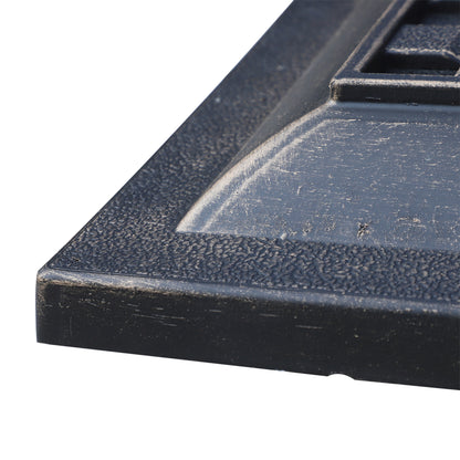 Outsunny 20 lbs Resin Patio Umbrella Stand Base Coated Pole Square Market Umbrella parasol Holder Bronze