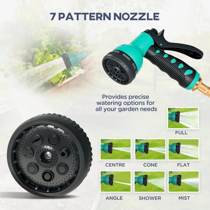 Outsunny 1/2 in x 100ft Wall Mounted Garden Hose Reel, Retractable Water Hose Reel with Auto Rewind, Any Length Lock, Black