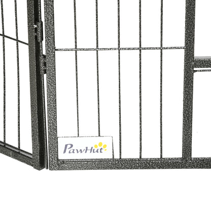 PawHut Heavy Duty Pet Playpen, 16 Panels Steel Dog Fence Puppy Exercise Pen with 2 Doors Locking Latch, 31.5" Height