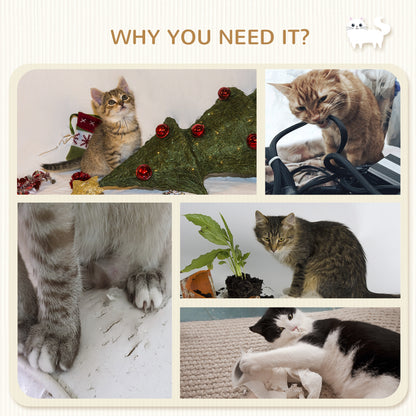PawHut 4Pcs Cat Wall Shelf with Scratching Post, Cat Wall Shelves for Relaxing, Climbing, Cat Wall With Soft Ladder, Hammock, Play Balls, Grey