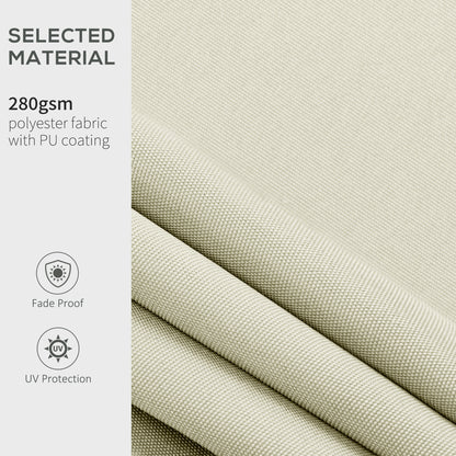 Outsunny 10' x 8' Retractable Awning Fabric Replacement Outdoor Sunshade Canopy Awning Cover, UV Protection, Cream White