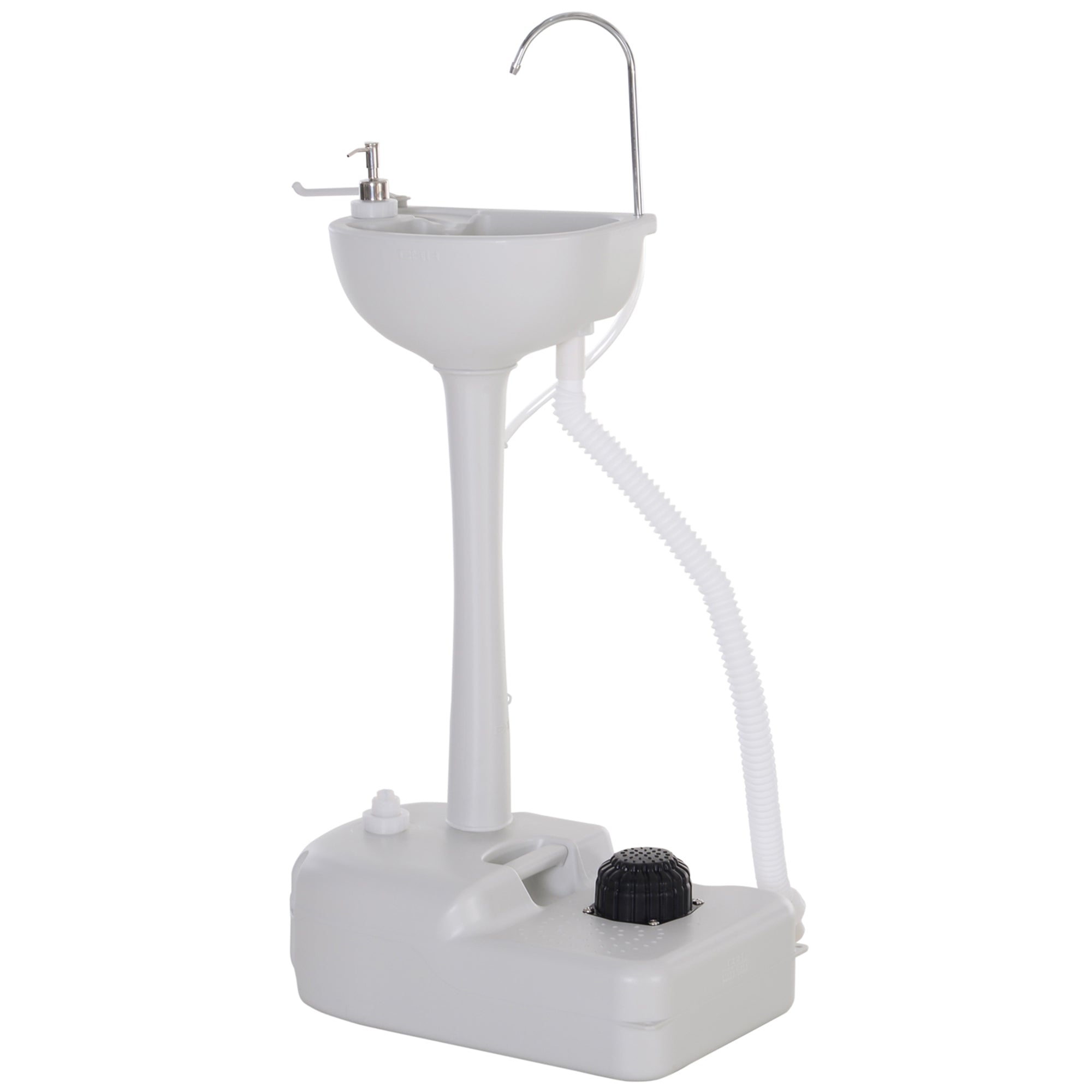 kleankin Portable Camping Sink Hand Wash Station with 17L Water Tank, Soap Dispenser and Towel Holder, for Outdoor Events