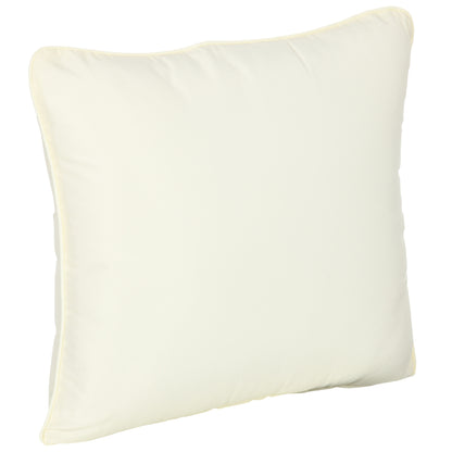 Outsunny Patio Chair Cushions, Thick Deep Seat Outdoor Seat Cushion with Back Cushion, Cream White