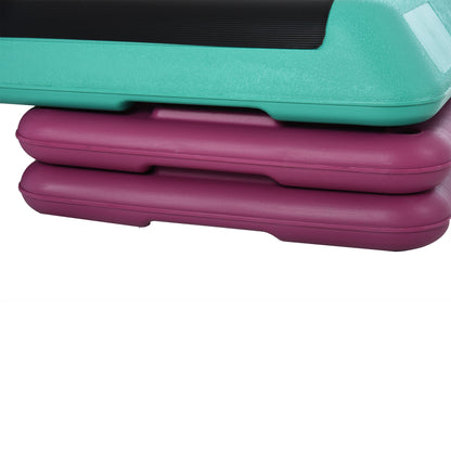 Soozier 3.9"/5.9"/7.9" Aerobic Stepper Exercise with Non-Slip Top for Home, Office, Indoor, Outdoor, Multicolour