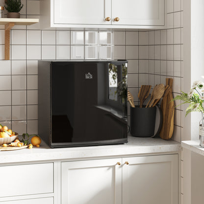 HOMCOM 1.1 Cu. Ft. Mini Freezer, Compact Upright Freezer with Reversible Door, Removable Shelf, Adjustable Temperature, Black