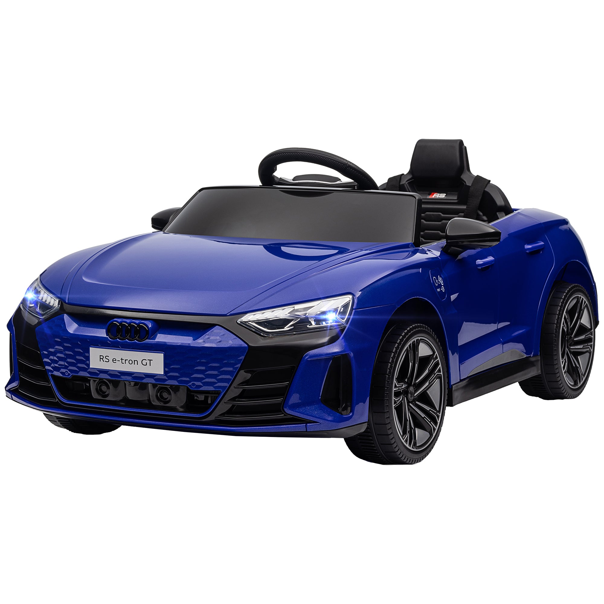 Aosom 12V Audi RS e-tron GT Licensed Kids Ride on Car, Battery Powered Electric Car with Remote Control, Navy Blue