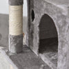 PawHut Plush Cat Tree Tower Activity Center w/ Sisal Scratching Posts Board Perch Condo