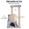 PawHut Multi-Level Cat Tree with Sisal-Covered Scratching Posts Large Perch Grey