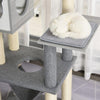 PawHut Plush Cat Tree Activity Center w/ Sisal Posts Hammock Perch Condo Cushions