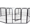 Pawhut Octagon or Rectangle 24" 8 Panel Pet Playpen (Metal-Black)